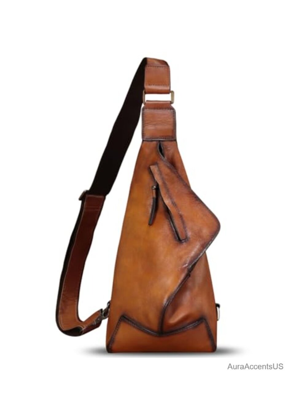 Genuine Leather Sling Bag Crossbody Chest Daypack